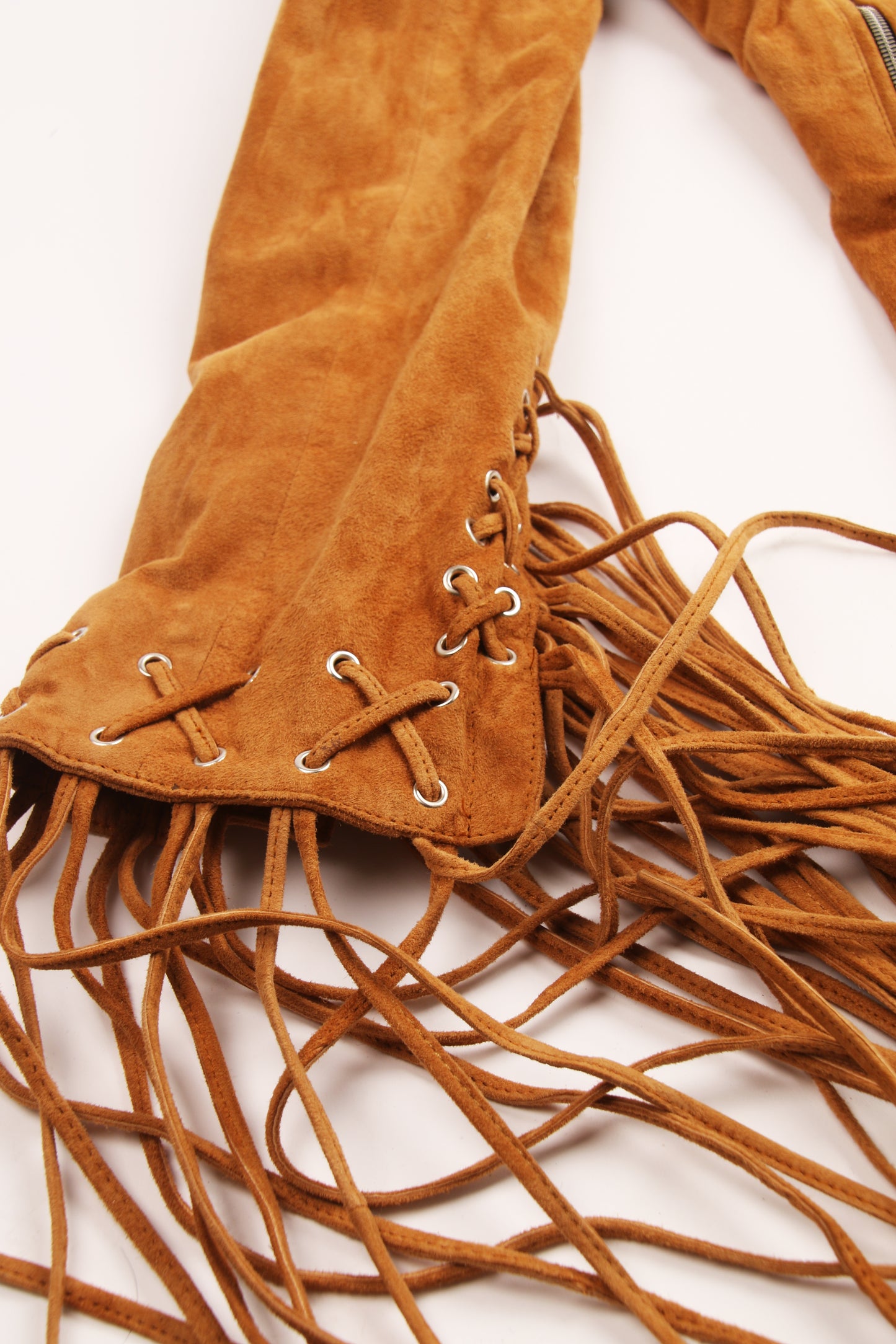 I'm With The Band Set – Backless Corset Suede Jacket & Shorts